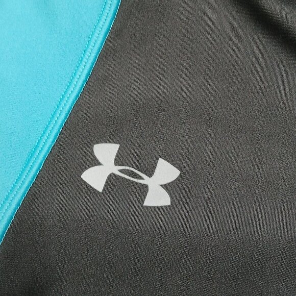 Under Armour Women&#039;s Heat Gear Grey Turquoise Compression Leggings Size XL - Picture 6 of 15